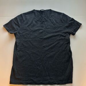 Theory Wool T-shirt Sweater, Dark Gray, Size Small